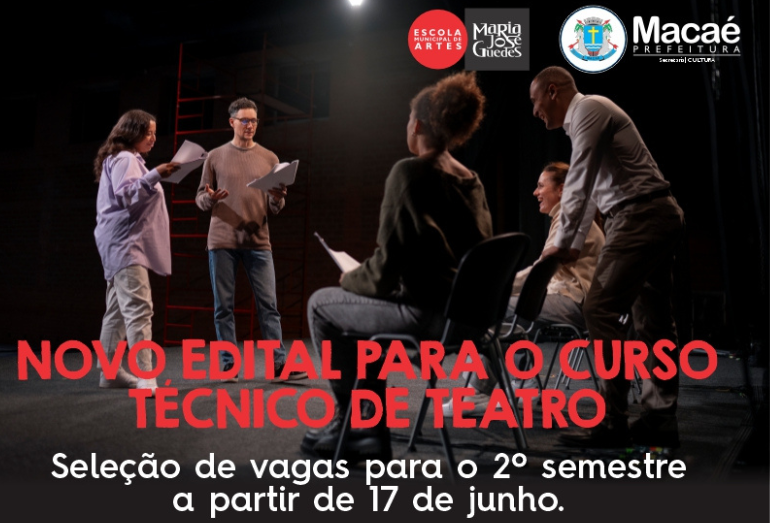 Escola de Artes de Macaé lançará edital do Curso Técnico em Teatro na segunda