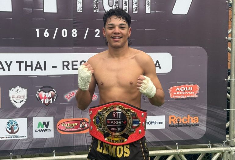 Atleta de Macaé vence final e leva título no RTT Fight de Muay Thai