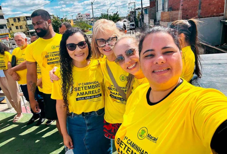 Caminhada Setembro Amarelo reuniu moradores e destacou importância do cuidado emocional em Macaé