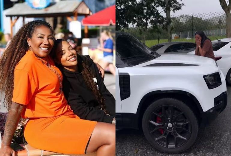 Ludmilla presenteia mãe com carrão em aniversário