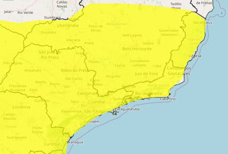 Frente fria traz alerta de tempestade e variação térmica no Norte Fluminense e na Região dos Lagos no fim de semana